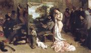 Gustave Courbet Detail of the Studio of the Painter,a Real Allegory France oil painting artist